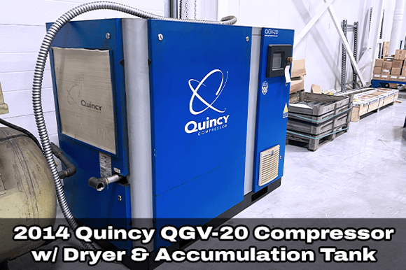 Lot 1_Quincy QGV-20 (20 HP) Air Compressor W Dryer & Accumulation Tank (2014)
