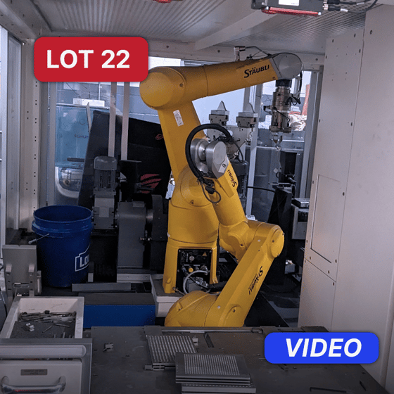 Lot 22_3756923_Staubli TX90 6-Axis Robots (2) + Processing Cell (2016)